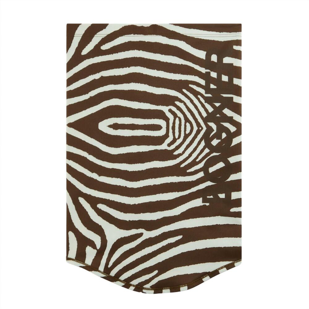 NEW BOGNER women's loop tubular scarf in brown/off-white
